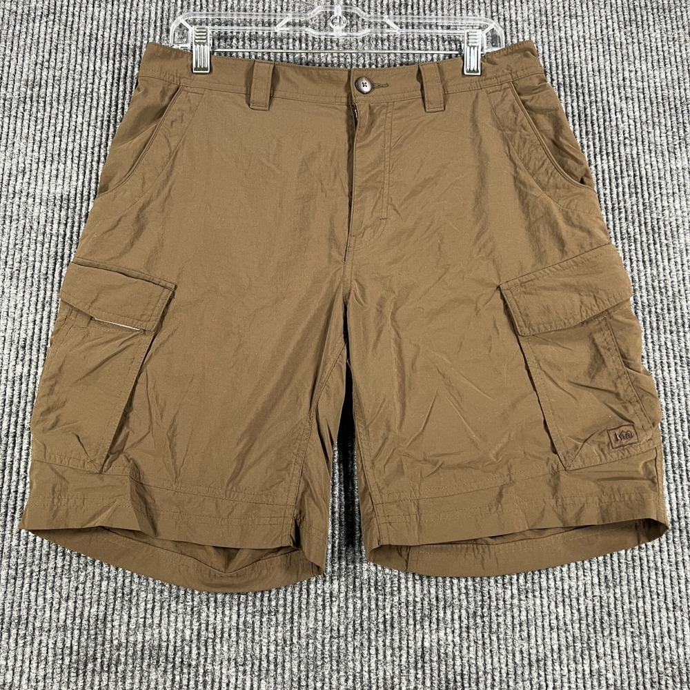 REI Sahara Cargo Shorts Mens XL Extra Large Brown Hiking Outdoor Casual